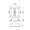 XARROW Stropní, nebo podhledové nouzové svítidlo plast bílá, SE - pouze nouzové svícení, LED 3W, 240lm, denní 6500K, záloha 3h, 230V, zvýšené krytí IP40, tř.2, rozměry 123x123x35mm. náhled 2