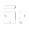 XAXE Montážní box stropní, se zdrojem, 75W, vstup 230V, výstup 24V, materiál kov, povrch černá, IP40, tř.2, rozměry 170x39,5x123,2mm. náhled 2