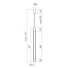 XAXE Závěsné svítidlo, základna a těleso hliník, povrch černá, difuzor plast opál, LED 5W, 489lm, teplá 3000K, Ra90, 24V, IP40, tř.3, rozměry d=16mm, h=537mm, vč závěs lanka l=1114mm, lze zkrátit. náhled 2