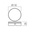 XGROUND Zápustný box pro vestavná svítidla, hliník, povrch černý, rozměry d=118mm, h=35mm. náhled 2