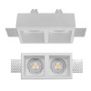 XGESS MINI Stropní, podhledové, bezrámečkové, bodové svítidlo, materiál sádra, povrch bílá, pro žárovku 2x35W, GU10, ES50, 230V, IP20, tř.1, rozměry 110x80x150mm náhled 1