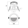 XPINT Podhledové svítidlo, materiál hliník, povrch bílá, LED 10W, 1350lm, teplá 3000K, Ra90, ASYMETRICKÉ WALLWASHER, 230V, IP40, tř.2, rozměry d=83mm, h=75mm náhled 2