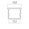 PRF Difuzor k profilu pro LED pásky, materiál polykarbonát, povrch opál, rozměry 15,8x12,2mm, délka l=2000mm náhled 2