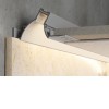 PRF Zápustný profil ASYMETRICKÝ, pro instalaci LED pásků do sádrokartonu, materiál hliník, povrch bílá, difuzor plast opál, pro LED pásky w=12mm,  rozměry 73,3x40mm, délka l=3000mm, vč. 2 koncovek náhled 3
