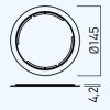XTHEMA Stropní, podhledové, bodové svítidlo kruhové, těleso kov, povrch bílá, pro LED modul 25W, IP20, tř.3, rozměry d=175mm, h=4,2mm, POUZE svítidlo, LED MODUL SAMOSTATNĚ náhled 6