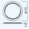 XTHEMA Stropní, podhledové, bodové svítidlo kruhové, těleso kov, povrch bílá, pro LED modul 25W, IP20, tř.3, rozměry d=175mm, h=4,2mm, POUZE svítidlo, LED MODUL SAMOSTATNĚ náhled 7