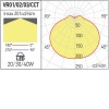 XVARIO Stropní přisazené svítidlo, hliník, povrch bílá, difuzor plast opál, LED 20W, CCT přepínač teplá 3000K, neutrální 4000K, denní 6000K, Ra80, 230V,  IP44, tř.1, d=307mm, h=71mm. náhled 2