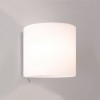 LUGA Nástěnné svítidlo, základna kov, povrch stříbrná, difuzor sklo opál, pro žárovku 60W, E14, 230V, IP20, tř.1, rozměry 120x130x150mm, svítí nahoru/dolů, vč. vypínače náhled 1
