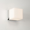 CUBE Nástěnné svítidlo, základna kov, povrch chrom lesk, difuzor sklo opál, pro žárovku 40W, G9, 230V, do koupelny IP44, tř.2, rozměry h=80mm, l=105mm náhled 1