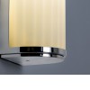 MONZA Nástěnné svítidlo, základna kov, povrch chrom lesk, difuzor sklo opál, imitace vroubkování, pro žárovku 20W, E27, 230V, do koupelny IP44, tř.2, rozměry 250x125x89mm náhled 3