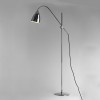 JOEL Stojací lampa, nastav kryt, sklápěcí rameno, zákl kov, povrch chrom lesk, kryt kov vnější černá, vnitřní bílá, pro žár 42W, E27, 230V, IP20, tř.2, rozměry 1700x660mm, vypínač na kabelu náhled 2