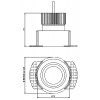 TRIMLESS BODOVÉ KRUH Stropní, podhledové svítidlo, výklopné +-20°, materiál kov, povrch bílá, LED 7,4W, teplá 2700K, 528lm, Ra80, 230V, IP20, tř.3, rozměry d=72mm, h=74mm, BEZ trafa, vč.sv.zdr náhled 9