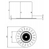 TRIMLESS BODOVÉ KRUH Stropní, podhledové svítidlo, výklopné +-20°, materiál kov, povrch bílá, LED 7,4W, teplá 2700K, 528lm, Ra80, 230V, IP20, tř.3, rozměry d=72mm, h=74mm, BEZ trafa, vč.sv.zdr náhled 10