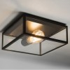 BRONTE Přisazené stropní venkovní svítidlo, základna kov, povrch černá, kryt sklo čiré s rámem, pro žárovku 60W, E27, 230V, IP23, tř.1, rozměry 109x205mm náhled 2