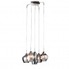 AMBER MILANO Závěsné svítidlo, základna kov, povrch chrom, difuzor sklo chromované, pro žárovku 5x40W, G9, 230V, IP20, rozměry: sklo d=80-100mm, l=180-230mm, průměr 350mm, l=1200mm, lze zkrátit náhled 1