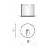 SARONA 3W, IP54 Vestavné svítidlo do stěny kruhové, těleso hliník, povrch tmavě šedá, LED 3W, teplá 3000K, 250lm, 230V, IP54, tř.1. rozměry d=80mm, h=80mm, včetně montážního boxu. náhled 2