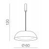 LENOX Závěsné svítidlo, těleso hliník, povrch vně černá, vnitřní měď, dif plast opál, LED 40W, 3280lm, teplá 3000K, vypínačem stmív, 230V, IP20, d=600mm, vč závěs kabelu l=1200mm, lze zkr. náhled 2