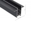 BETA, 230V Vestavná lišta pro magnetický systém, materiál kov, povrch černá, jednofázová, 230V, rozměry 68x57mm, l=3000mm. náhled 2