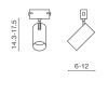 BECKER-BETA Bodové svítidlo, do magnetického systému, nastav. směr svícení, těleso kov, povrch černá, pro žárovku 1x50W, GU10, 230V, IP20, rozměry d=60mm, h=175mm. náhled 2