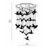 BIRDS Stropní přisazené svítidlo s dekorací letících ptáčků, těleso kov, povrch chrom, ptáčci povrch chrom, pro žárovku 4x40W, GU10 ES50, 230V, IP20, tř.1, d=400mm, h=700mm náhled 5