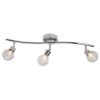 BULB Stropní, přisazené svítidlo, základna kov, povrch chrom, krycí sklo čiré, pro žárovku 3x28W, G9, 230V, IP20, tř.1, rozměry 185x550x120mm náhled 1