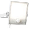 DRYDEN LED 30W IP65 PIR VÝPRODEJ Venkovní reflektor plochý, těleso kov bílá, dif plast opál, senzor PIR, dosah 8m, čas 50s, úhel záběru 120°, nastav směr svícení, LED 30W, neutrální 4000K, 2400lm, 230V, IP65, tř. náhled 7