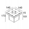 CBOX 350 mA / 10W Napájecí box CBOX, 230V/350mA, 142 x 142 mm náhled 2