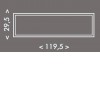 MR07 - Rám pro LED panel 120x30 Rám, pro stropní montáž LED panelů, materiál hliník, povrch bílá, rozměr rámu 300x1200x50mm, DIY šroubovací, rozložený náhled 1