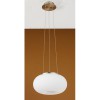 OPTICA Závěsné svítidlo, základna kov, povrch nikl mat, difuzor sklo opál, pro žárovku 2x60W, E27, 230V, IP20, rozměry dle typu, lankový závěs l=1100mm lze zkrátit