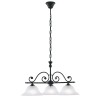 MURCIA VÝPRODEJ Závěsné svítidlo lustr, základna kov, povrch černá, stínítko sklo bílé, imitace alabastr, pro žárovku 3x60W, E27, A60, 230V, IP20, d=6300mm, závěs řetěz l=1100mm, lze zkrátit náhled 1