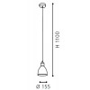 PRIDDY VÝPRODEJ Závěsné svítidlo, těleso kov, povrch černá mat, vnitřní bílá, pro žárovku 1x40W, E27, A60, 230V, IP20, zař.tř.1, stínítko d=155mm, závěsný kabel h=1100mm, lze zkrátit náhled 3