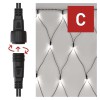 VT BASIC 140 LED, síť, bílá, svítí stále, 2x1,5m VÝPRODEJ Spojovatelný vnitřní/venkovní vánoční síť, 140 LED, studená, svítí stále, svítící část 2x1,5m, IP44, kabel černá, trafo SAMOSTANĚ náhled 5