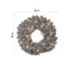 VV věnec, 20 LED, na baterii 2xAA, 40cm Vánoční věnec, jehličí, sníh, šedozelená, vnitřní, stále svítící, 20 LED, teplá 3000K, na baterii 2xAA, 1,5V, IP20, rozměr d=40cm, časovač 6h/18h nebo stále náhled 3