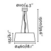 SALUTE LED 40W Závěsné svítidlo, lustr, základna kov, stínítko textil, bílá, LED 40W, teplá 2700K, 3000lm, Ra80, 230V, IP20, rozměry d=46mm, h=155mm, vč. lank závěsu h=1100mm, lze zkrátit náhled 2
