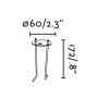 FLUMEN floor anchor Zemní ukotvení svítidla, těleso nerez, rozměry d=60mm, h=172mm. náhled 2