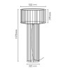 BETY stojací 1x100W E27 Stojací lampa, základna kov, povrch černá, stínítko textil bílá, pro žárovku 1x100W, E27, 230V, IP20, 500x1170x320mm. náhled 3