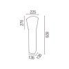 AFRAS F2 Sloupkové svítidlo, exteriérové, venkovní, těleso hliník, povrch šedá tmavá, difuzor plast opál, pro žárovku, 1x100W, E27, 230V, IP44, tř.1, rozměry 225x225x800mm. náhled 2
