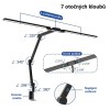 ADMIN 3S, 24W, CCT Stolní pracovní lampa, hliník, černá, 24W, 1400lm, stmívatelná 5 kroků , CCT nast teplota teplá 3000K - denní 6500 K, Ra >92, vč. adaptéru 230V/24V, IP20, rozměry v=840mm, l=950mm, úchyt svěr náhled 7