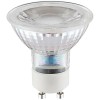 LED VÝPRODEJ Bodový světelný zdroj, základna plast, povrch bílá, sklo čiré, žárovka LED 5W, GU10 ES50, 345lm, teplá 3000K, vyzařovací úhel 38°, 230V, stř. životnost 25.000h, rozměry d=50mm, h=53mm náhled 1