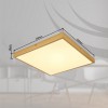 TIBEY Stropní přisazené svítidlo, těleso kov, povrch mosaz, difuzor plast opál, LED 22W, teplá 3000K, 2350lm, 230V, IP20, tř.1, rozměry 350x350x30mm. náhled 3