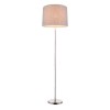 PACO VÝPRODEJ Stojací lampa, trojnožka, základna kov, povrch nikl mat, stínítko textil bežová, pro žárovku 1x60W, E27, 230V, IP20, tř.1, rozměry základna d=630mm, stínítko d=53mm, h=1600mm, vč  náhled 2