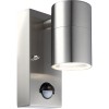STYLE PIR senzor POHYBU Nástěnné svítidlo, PIR senzor záběr 120°, dosah až 8m, čas 10s-10min, nastavit soumr 10-1000lx, těleso nerez, pro LED GU10 ES50, 230V, IP44, 70x150x110mm, sv dolů náhled 1