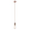 OLIVER 1X60W E27 VÝPRODEJ Závěsný kabel s objímkou, těleso kov, povrch nikl mat, pro žárovku 1x60W E27, 230V, IP20, tř.2, rozměry d=100mm, vč. závěsného kabelu s textilním úpletem l=1500mm, lze zkrátit náhled 6