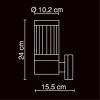 XELOO Nástěnné svítidlo, venkovní, exteriérové, základna nerez, difuzor plast opál, pro zárovku 1x60W, E27, 230V, IP44, tř.1, d=102mm, h=240mm náhled 2