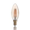 VINTAGE-LED Světelný zdroj žárovka svícová, zákl kov, krycí sklo jantar, LED 3,5W, E14, C35, teplá 3000K, 300lm, 230V, stř život 15.000h, 15.000x zap/vyp, d=35mm h=100mm náhled 1