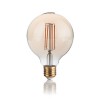 VINTAGE-LED Světelný zdroj žárovka globe, zákl kov, krycí sklo jantar, LED 4W, E27, G95, teplá 3000K, 300lm, 230V, stř život 15.000h, 15.000x zap/vyp, d=95mm h=135mm náhled 1