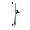 SHOWER Nástěnné svítidlo, nastavitelný směr svícení, těleso kov, povrch černá s chromovými detaily, pro žárovku 1x60W, E27, 230V, IP20, tř.2, rozměry 350x890x160mm. náhled 1
