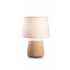 KALI Stolní lampa, těleso keramika s reliéfy, stínítko plast bílá, pro žárovku 1x60W, E14, 230V, IP20, tř.2, rozměry d=200mm, h=285mm. náhled 1