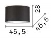 SET UP Stínítko svítidla, materiál plast a textil béžová, rozměry d=455mm, h=280mm, závěs SAMOSTANĚ náhled 5