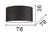 SET UP Stínítko svítidla, materiál plast a textil béžová, rozměry d=455mm, h=280mm, závěs SAMOSTANĚ náhled 6